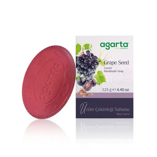 Agarta - AGARTA DOĞAL ÇİÇEK BAHÇESİ SABUNU ÜZÜM ÇEKİRDEĞİ 150G