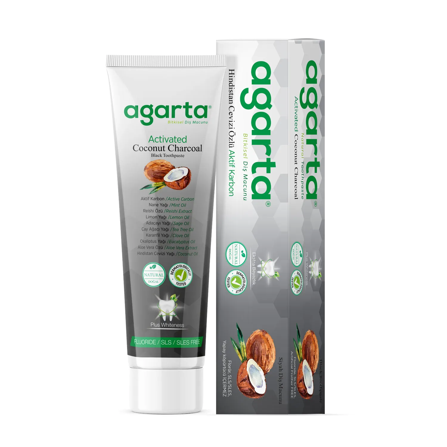 Agarta - AGARTA DOĞAL DİŞ MACUNU AKTİF KARBONLU 100 ML