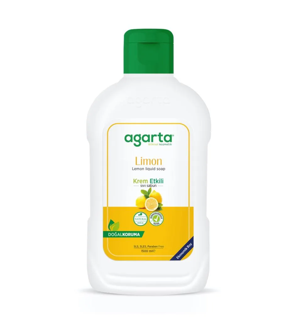 Agarta - AGARTA DOĞAL SIVI SABUN LİMON 1500 ML