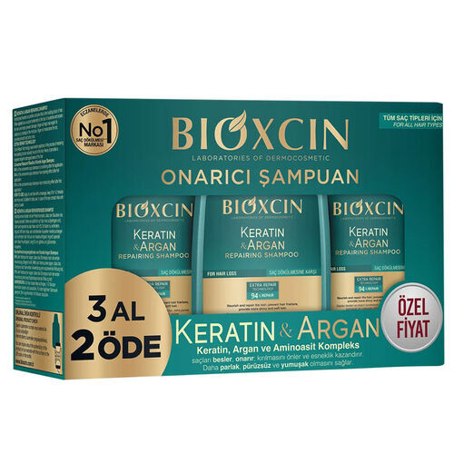 BIOXCIN KERATİN-ARGAN ŞAMPUAN 3AL 2 ÖDE - 1