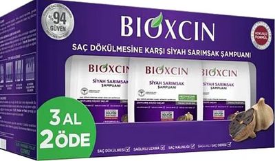 BIOXCIN ŞAMPUAN SİYAH SARIMSAK 3'LÜ SET - 1