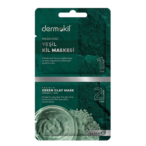 DERMOKİL 2*7,5 ML GREEN CLAY MASK - 1