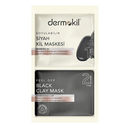 DERMOKİL 2*7,5 ML SOYULABİLİR SİYAH MASKE - 1