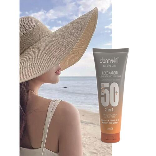 DERMOKİL GÜNEŞ KORUYUCU YÜZ KREMİ LEKE KARŞITI 50ML - 3