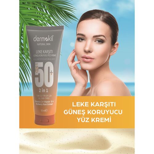 DERMOKİL GÜNEŞ KORUYUCU YÜZ KREMİ LEKE KARŞITI 50ML - 4