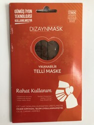 Dizaynmask - DİZAYN MASK L BEDEN TELLİ KAHVERENGİ