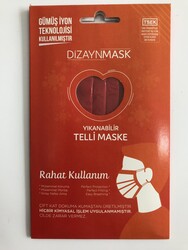 Dizaynmask - DİZAYN MASK L BEDEN TELLİ KIRMIZI