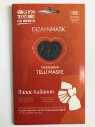 Dizaynmask - DİZAYNMASK MASKE L BEDEN TELLİ LACİVERT