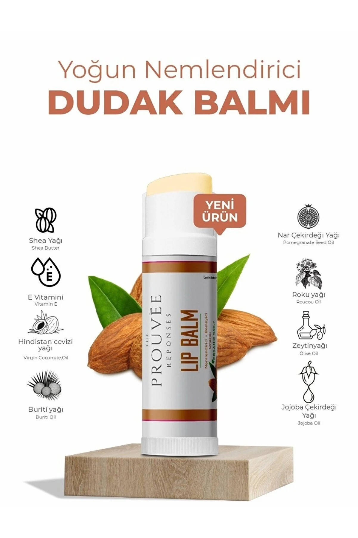 Prouvee - PROUVEE ORGANICS LIP BALM TATLI BADEM