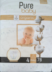 Pure Baby - PURE BABY PAMUK 3 LÜ JUMBO MAXI NO:4 78'Lİ