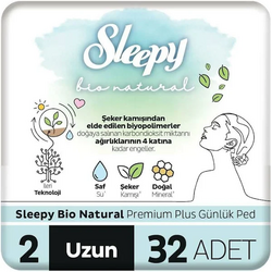 Sleepy - SLEEPY BIO NATURAL GÜNLÜK PED UZUN 32Lİ *24