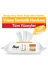 Sleepy - SLEEPY YÜZEY TEMİZLİK HAVLUSU ARAP SABUNU 100LÜ *12 ADET