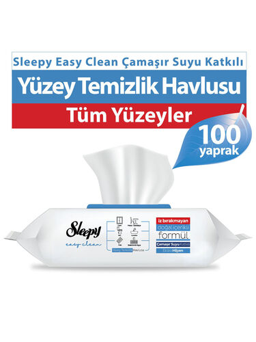 SLEEPY YÜZEY TEMİZLİK HAVLUSU ÇAMAŞIR SUYU 100LÜ *12 ADET - 1