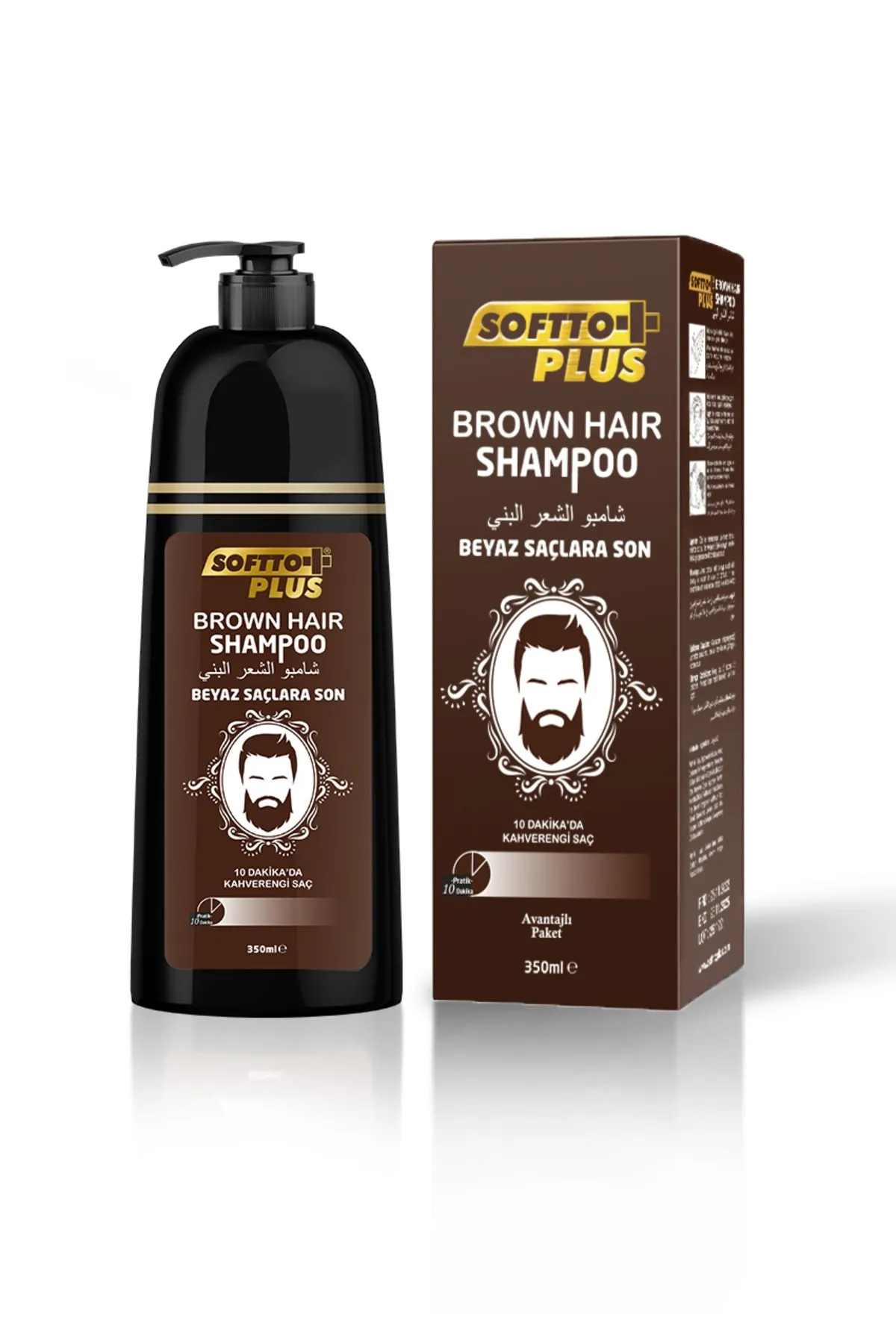 SOFTTO PLUS BROWN HAIR SHAMPOO 350ML - 1