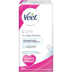 Veet - VEET PURE SİR AĞDA BANDI HASSAS CİLTLER 20'Lİ