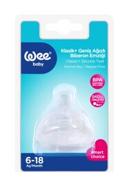 Wee - WEE SİLİKON DAMAKLI BİBERON EMZİĞİ NORMAL AKIŞ NO:2