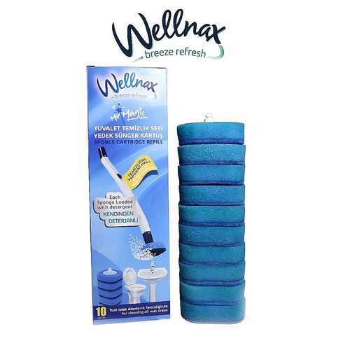 WELLNAX TEMİZLİK SETİ YEDEK SÜNGERİ 10 ADET - 1