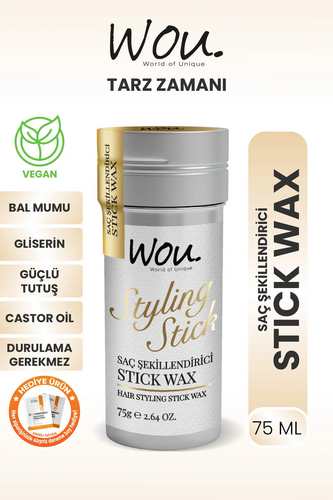 WOU SAÇ ŞEKİLLENDİRİCİ STICK WAX 75G - 1